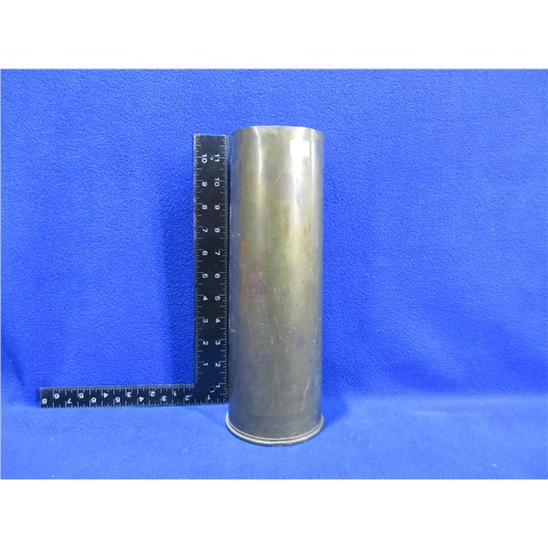 British WWII 25Pr MK2 Brass Shell Casing Marked 1945 w/ Broad Arrow