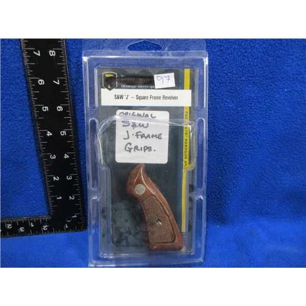 Smith & Wesson "J" Square Frame Wood Grips w/ Screw