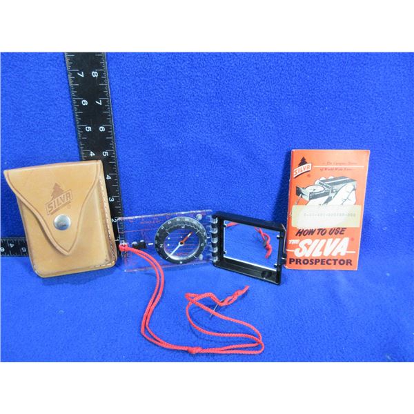 Vintage Silva 15T The Ranger Compass with Leather Case