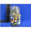 Image 1 : Vintage Glass Jar Full of Assorted Marbles