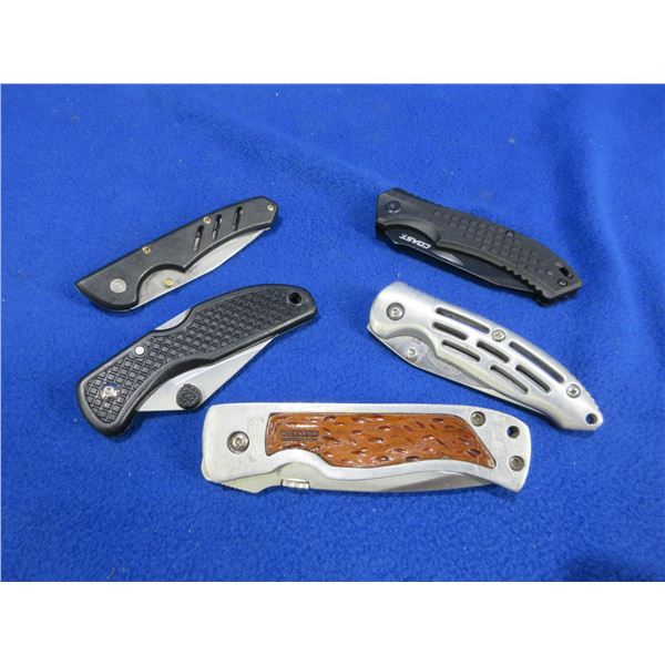 5 Folding Lock Blade Knives