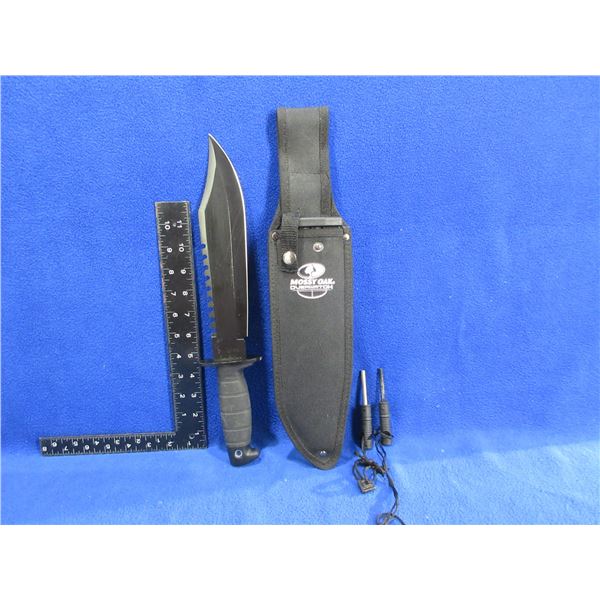 Mossy Oak Overwatch Fixed Blade Tactical Bowie Knife w/ Sheath