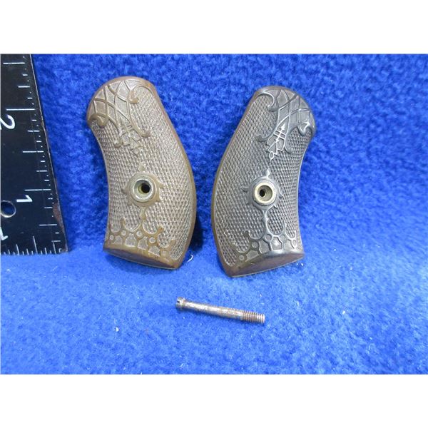 Vintage H & R Young 32 Cal. American Revolver Grips with Screw