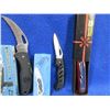 Image 3 : 4 Folding Blade Pocket Knives - 3 Lock Blade & 1 Swiss Style