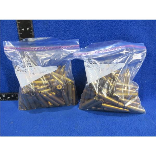 Brass Only - 270 Win. Unprimed - Bag of 65, Bag of 57