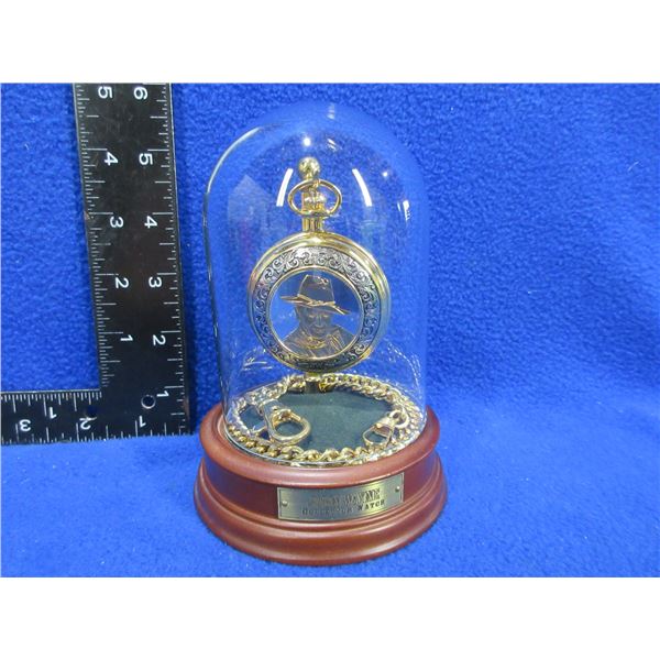 John Wayne Pocket Watch with Chain and Display Stand