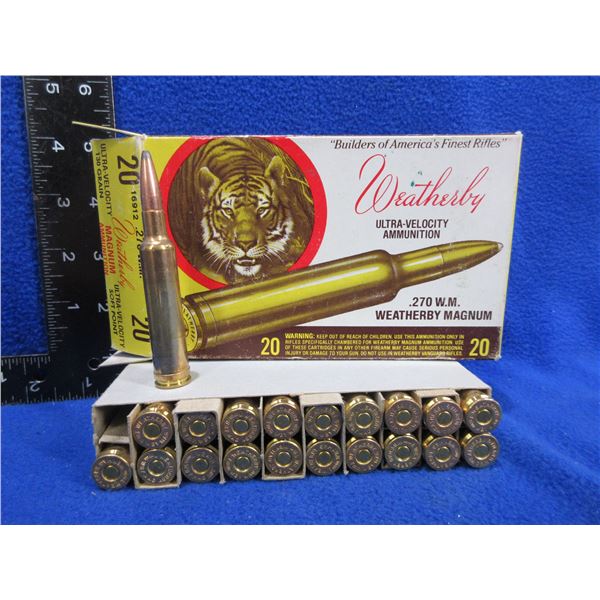 Collector Ammo - 270 Wby Mag 130gr (Pick Up or Ship by UPS Only)