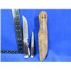 Image 2 : Ern Solingen Germany 2 Fixed Blade Knife Set w/ Leather Sheath