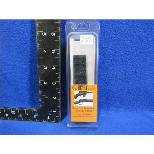 NEW - Henry 3/8" Dovetail to Picatinny Adapter Fits H001 & H002 Models