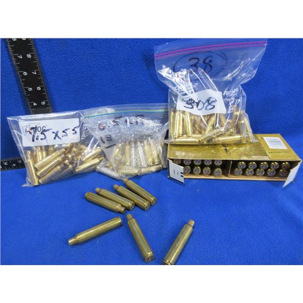 Misc. Brass Only - 7.5X55, 6.5 CM, 308 Win., 300 RUM, 338 Win. Mag