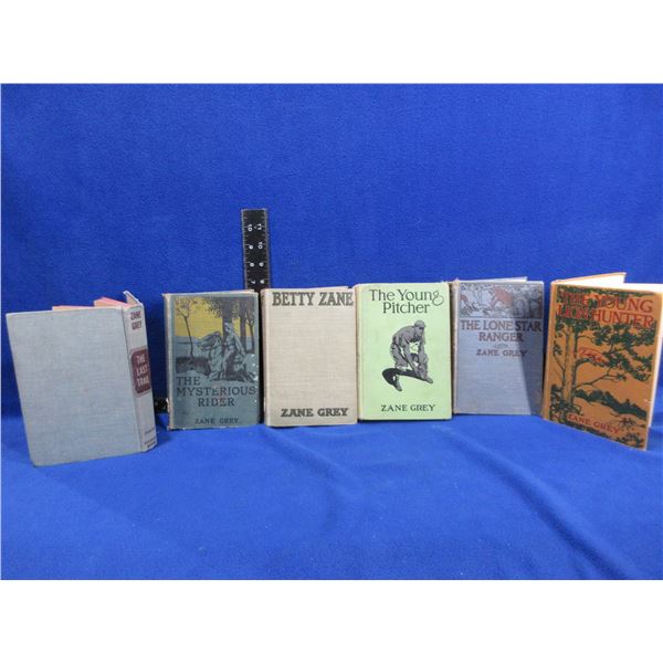 6 Vintage Zane Grey Books