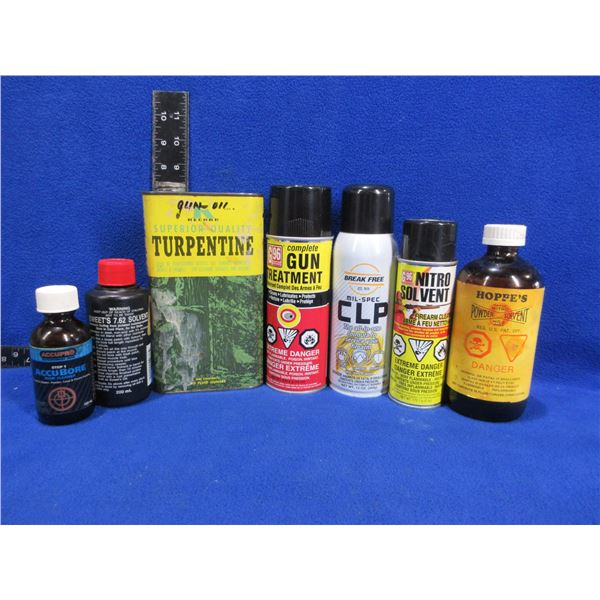 Lot of 7 Misc. Gun Solvents/Lubricants - PICK UP ONLY