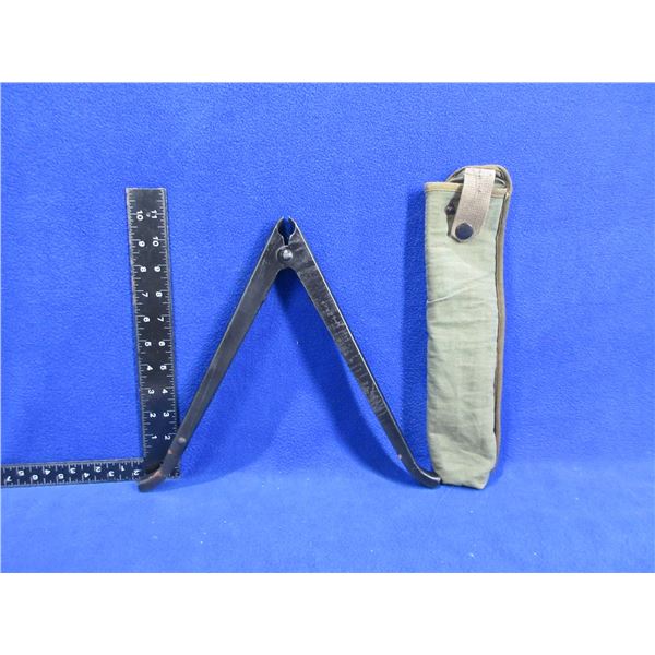 Vintage Military Bipod with Sheath - Appears to be US Military