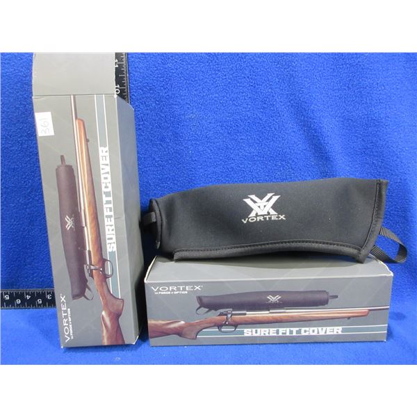 NEW - 2 Vortex Sure Fit Riflescope Covers - Black, Small (9-12")