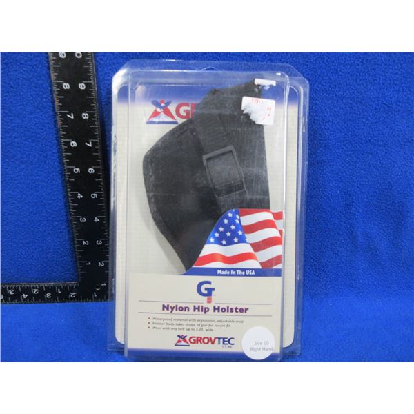 NEW - Grovtec Nylon Hip Holster - Size 5, Right Hand