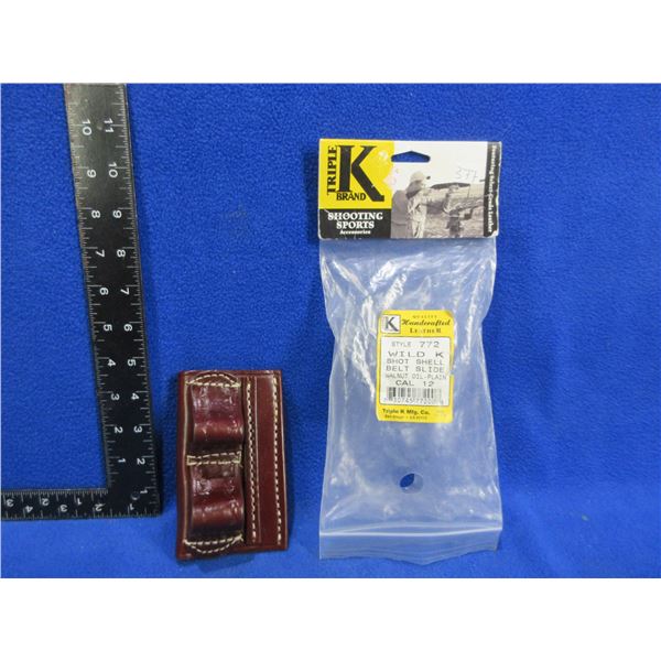 Triple K Brand Wild K 12 Gauge Leather Shotshell Belt Slide
