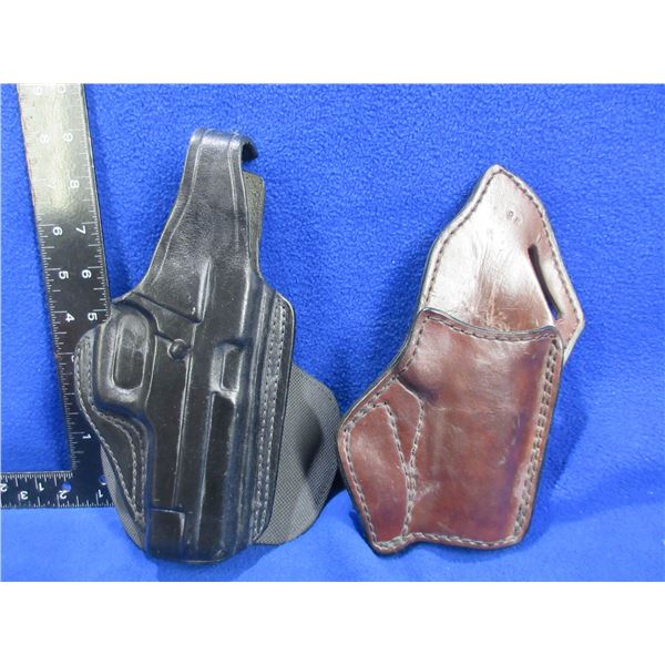2 Leather RH Holsters - Mernickle GV4, Unknown Marked 226 3900