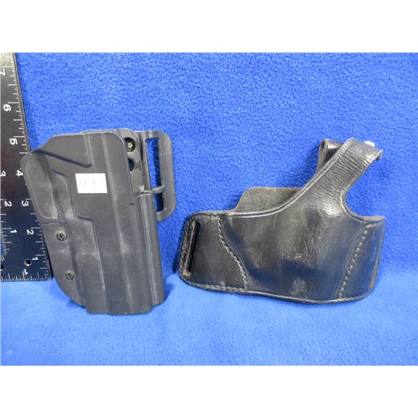 2 Right Hand Holsters - Leather Don Hume 1, Bladetech 5.11