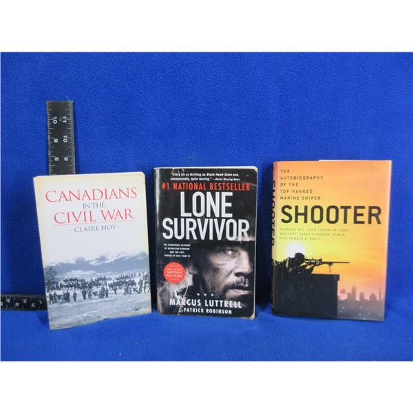 3 Books - Shooter, Canadians in the Civil War, Lone Survivor