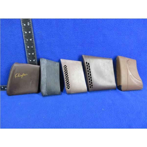 Lot of 5 Misc. Slip-On Rubber Recoil Pads