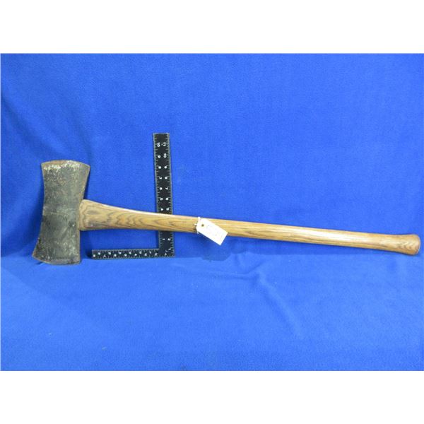 Vintage Welland Vale Double Bit Axe - 36" Total Length, 4 1/2" Blades