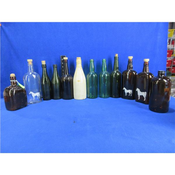 Lot of 12 Misc. Vintage Glass Bottles