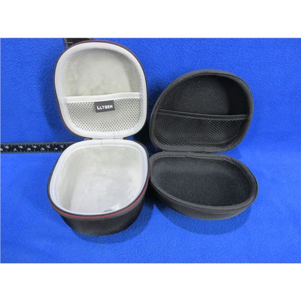 2 Small Hard Cases - Appear to be Headphone/Hearing Protection Cases