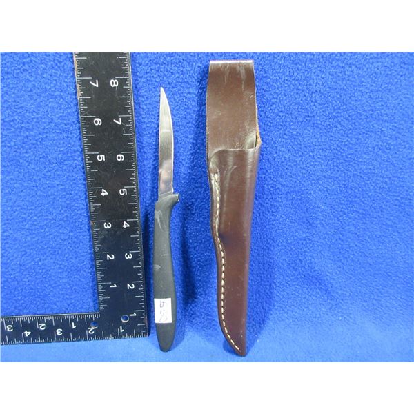 Gerber Trout-Bird Knife with Leather Sheath - 3  Blade
