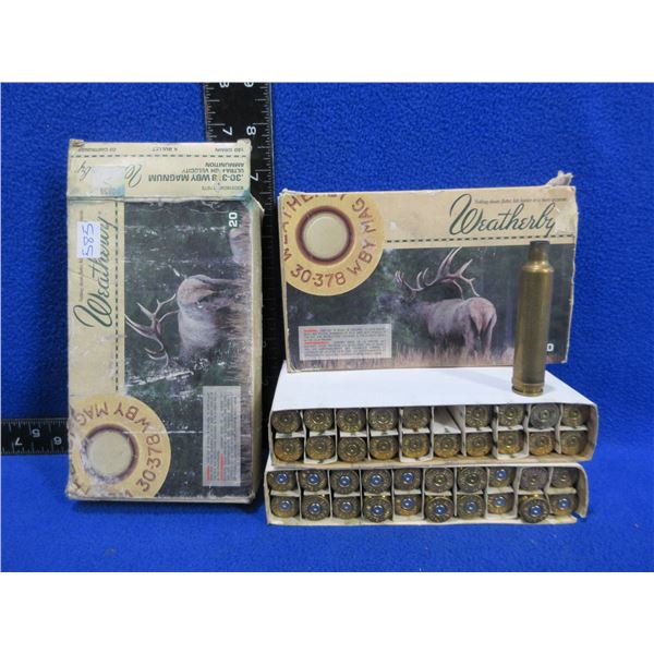 Brass Only - 30-378 Wby Mag Unprimed - 2 Boxes of 20