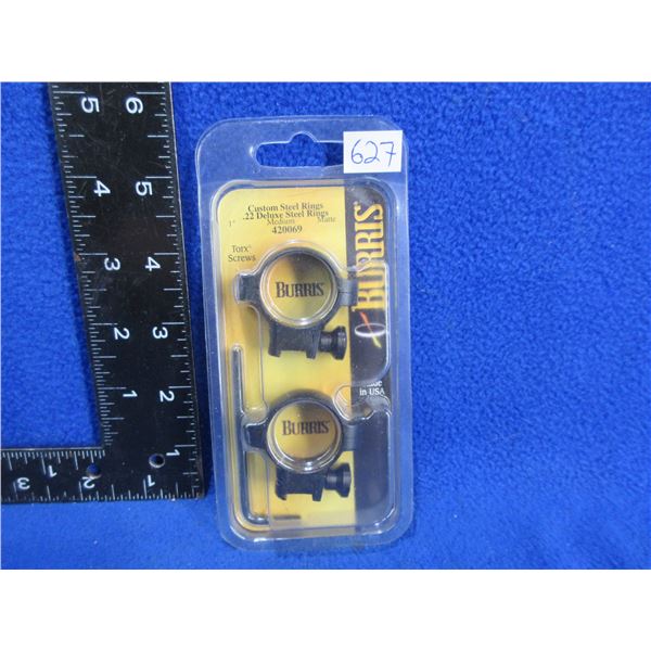 Burris .22 Deluxe Steel 1" Rings - Medium, Matte # 420069