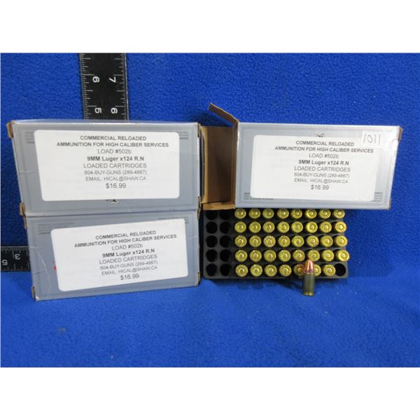 9MM Luger 124gr RN Factory Reloads (Pick Up or Ship by UPS Only)