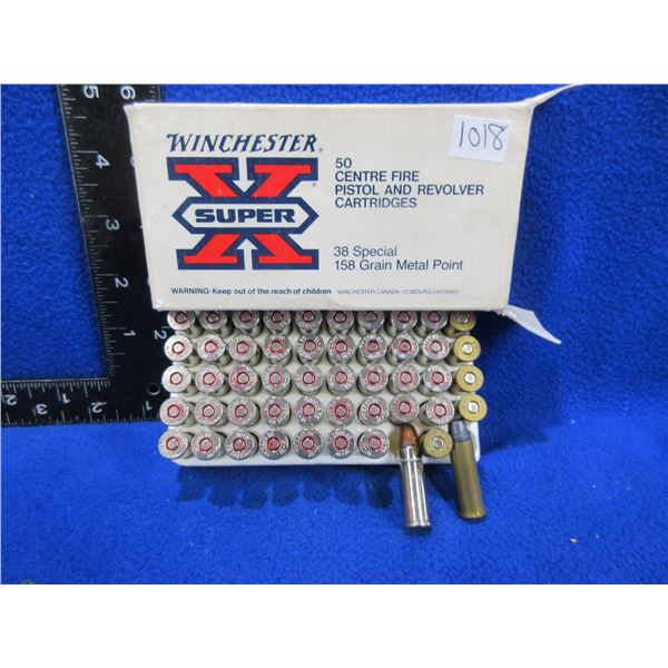 38 Spl 158gr Metal Point Winchester (Pick Up or Ship by UPS Only)