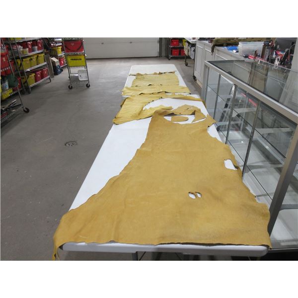 Lot of Misc. Tanned Deer Hide Pieces