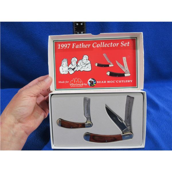 MAC Tools 1997 Father & Son Collector 2 Knife Set by Bear MGC Cutlery
