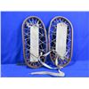 Image 1 : Vintage Bear Paw Firehose Trapper Snowshoes - 19 1/2" x 9 1/2"