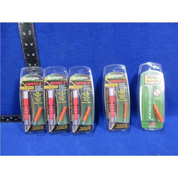 5 Remington Squeeg-E Gun Cleaning Jags (357 x 3, 22 and 44 Cal.)