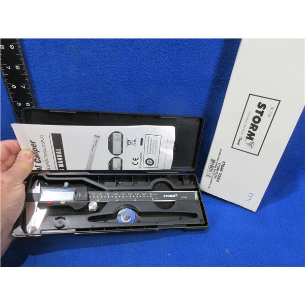 Storm Tools Fractional Digital Caliper with Case, 0-6 Inch