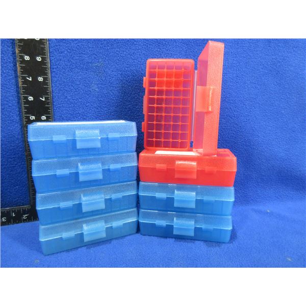8 MTM Case-Gard P50 Empty Plastic Ammo Boxes - 9MM/380