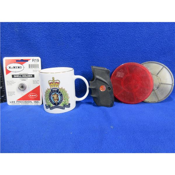 Lot of Misc. - Lee Shellholder R19, 2 Primer Trays, CZ-75 Grip, RCMP Mug