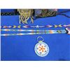 Image 3 : Native American Beaded Bag, Key Ring, Necklaces and a Leather Pouch
