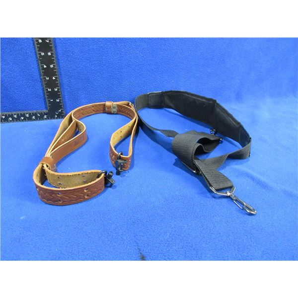 2 Slings - Leather Uncle Mike's with QD Swivels & Unknown