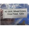 Image 2 : Brass Only - 40 S&W 1x Fired Unprimed - Bag of 120