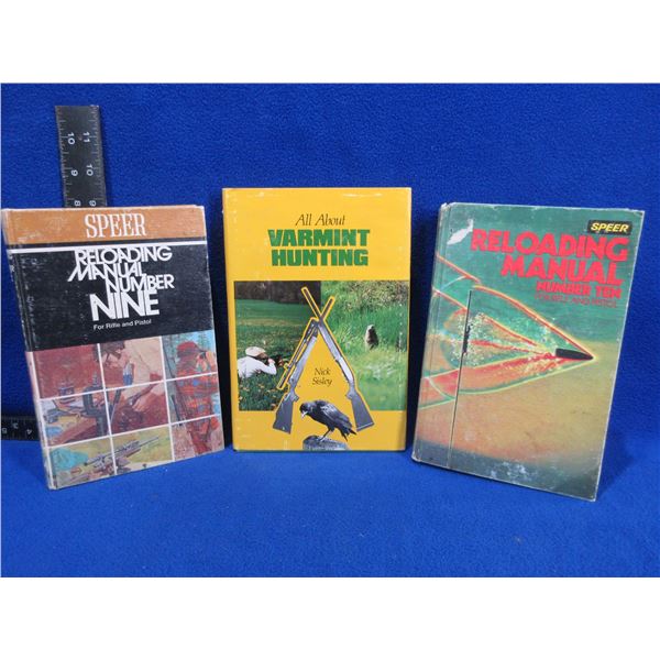 3 Books - Speer Reloading Manuals No. 9 & 10, All About Varmint Hunting