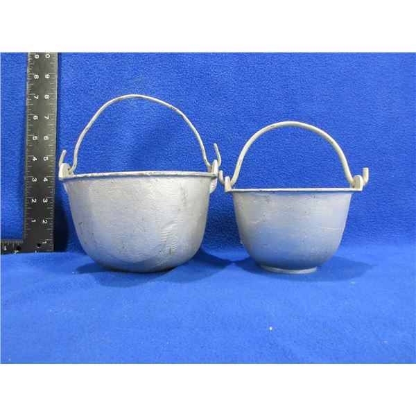 2 Lead Melting Pots with Handles