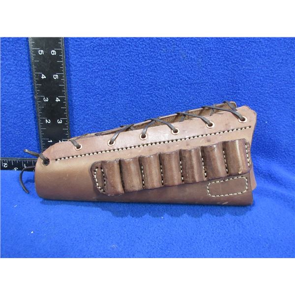 Leather Butt Stock Rifle Cartridge Holder