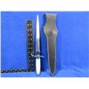 Image 1 : Unmarked Dagger with Leather Sheath - 8" Blade, 13" Total Length