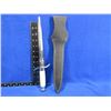 Image 2 : Unmarked Dagger with Leather Sheath - 8" Blade, 13" Total Length