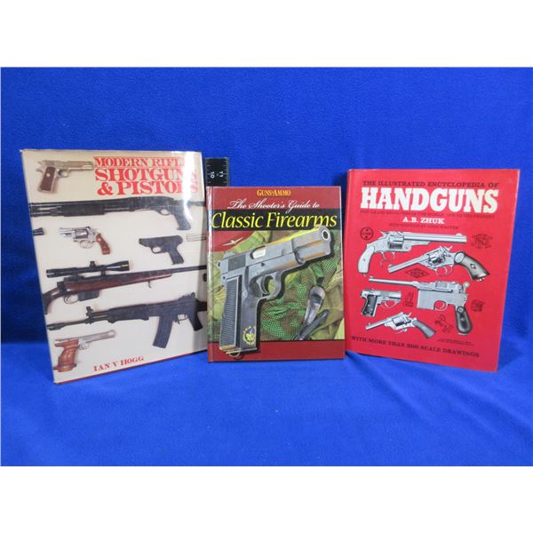 3 Books - Classic Firearms, Handguns, Modern Rifles Shotguns & Pistols
