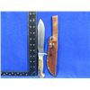 Image 1 : Premier Hunter H7 Fixed Blade Knife w/ Stag Handle & Leather Sheath