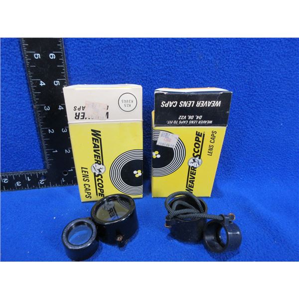 2 Pairs of Vintage Weaver Lens Caps - D4, D6, V22 and K2.5,K3-V4.5